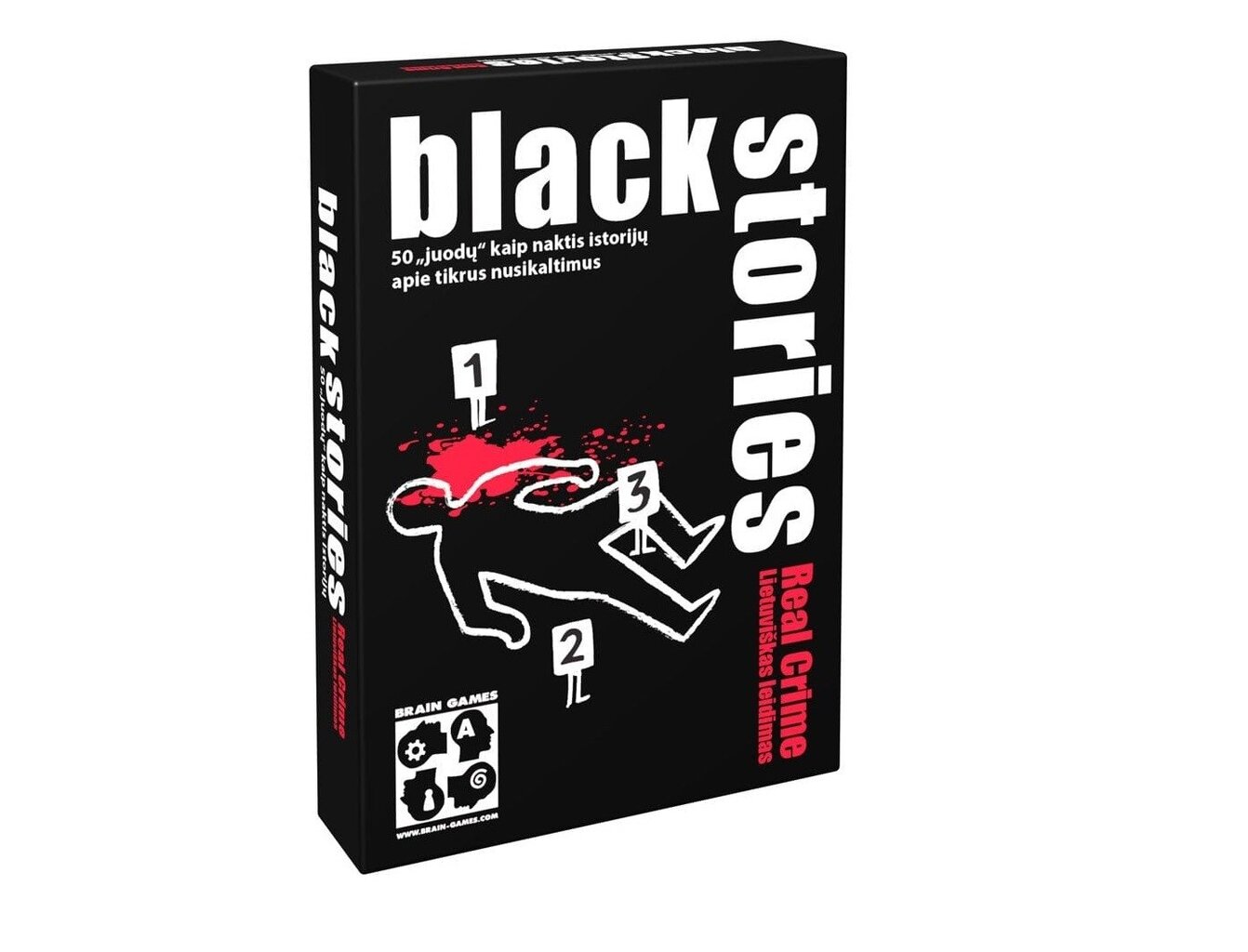 Stalo žaidimas Brain Games Black Stories Real Crime. Tikri nusikaltimai!, LT kaina ir informacija | Stalo žaidimai, galvosūkiai | pigu.lt