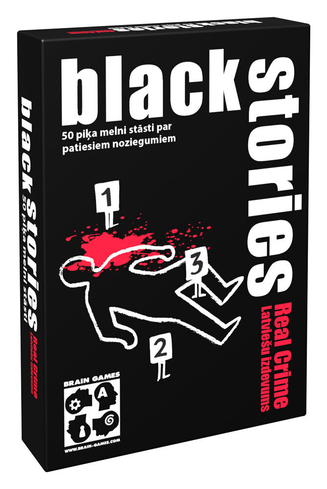 Stalo žaidimas Brain Games Black Stories Real Crime. Tikri nusikaltimai!, LV kaina ir informacija | Stalo žaidimai, galvosūkiai | pigu.lt