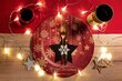 Kalėdinis stalo įrankių dėklas "Žvaigždė", 4 vnt., juoda kaina ir informacija | Kalėdinės dekoracijos | pigu.lt