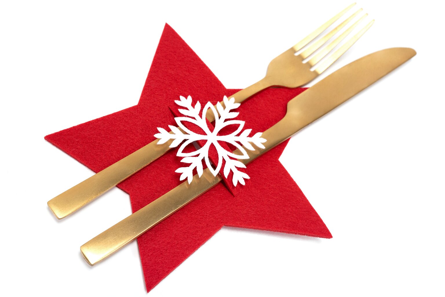 Kalėdinis stalo įrankių dėklas "Žvaigždė", 6 vnt., raudona цена и информация | Kalėdinės dekoracijos | pigu.lt