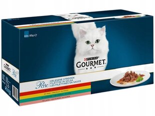 Purina su jautiena, vištiena, triušiena ir lašiša, 60 x 85 g kaina ir informacija | Konservai katėms | pigu.lt