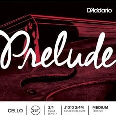 Stygos violončelei D'Addario Prelude J1010 3/4M kaina ir informacija | Priedai muzikos instrumentams | pigu.lt