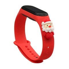 Ремешок Fusion Xmas Sock для часов Xiaomi Mi Band 3 / 4, красный цена и информация | Аксессуары для смарт-часов и браслетов | pigu.lt