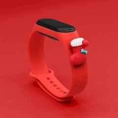 Ремешок Fusion Xmas Sock для часов Xiaomi Mi Band 3 / 4, красный цена и информация | Аксессуары для смарт-часов и браслетов | pigu.lt