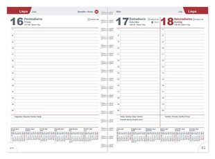 Рабочий ежедневник A5,SPIREX, оранжевый цена и информация | Календари, ежедневники | pigu.lt