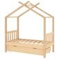 Vaikiškos lovos rėmas su stalčiumi, 70x140 cm, rudas kaina ir informacija | Vaikiškos lovos | pigu.lt