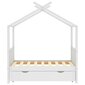 Vaikiškos lovos rėmas su stalčiumi, 70x140 cm, baltas kaina ir informacija | Vaikiškos lovos | pigu.lt