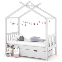 Vaikiškos lovos rėmas su stalčiumi, 70x140 cm, baltas цена и информация | Детские кровати | pigu.lt