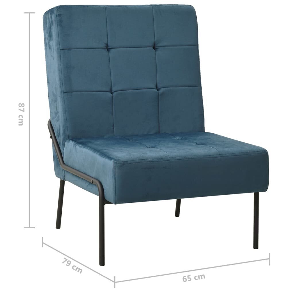 Poilsio kėdė, 65x79x87cm, mėlynos spalvos kaina ir informacija | Svetainės foteliai | pigu.lt