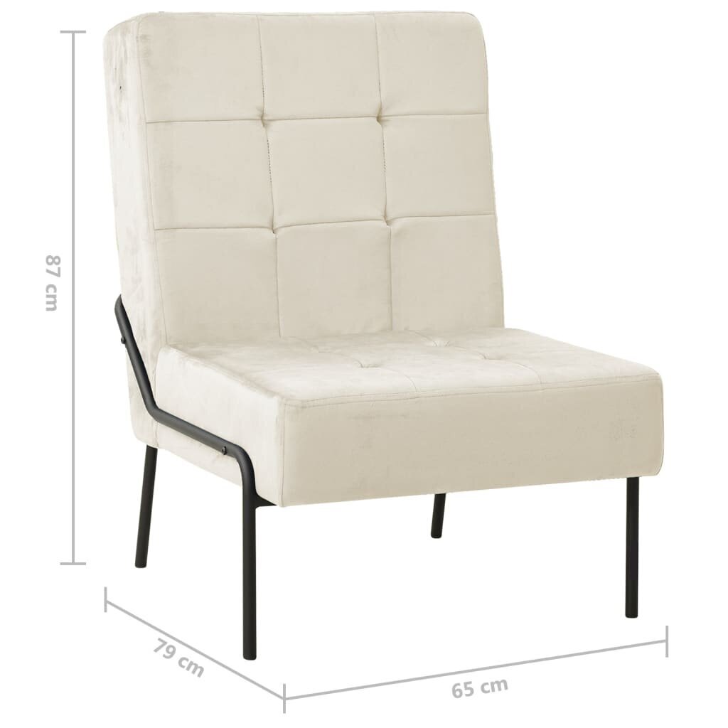 Poilsio kėdė, 65x79x87cm, balta цена и информация | Svetainės foteliai | pigu.lt