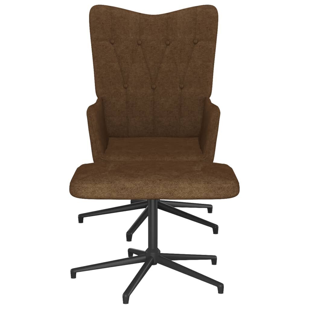 Poilsio kėdė su pakoja, ruda kaina ir informacija | Svetainės foteliai | pigu.lt