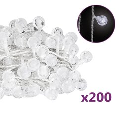 Rutuliukų girlianda, 20 m, 200 baltų LED kaina ir informacija | Girliandos | pigu.lt