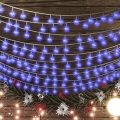 Rutuliukų girlianda, 20 m, 200 mėlynų LED цена и информация | Гирлянды | pigu.lt