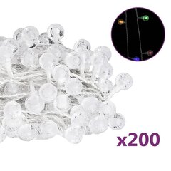Rutuliukų girlianda, 20 m, 200 spalvotų LED цена и информация | Гирлянды | pigu.lt