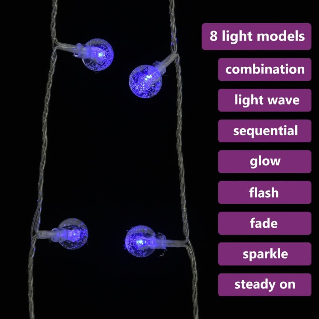 Rutuliukų girlianda, 40 m, 400 mėlynų LED kaina ir informacija | Girliandos | pigu.lt