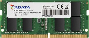 ADATA Premier, 32GB, DDR4, 3200MHz (CL22 AD4S320032G22-SGN) kaina ir informacija | Operatyvioji atmintis (RAM) | pigu.lt