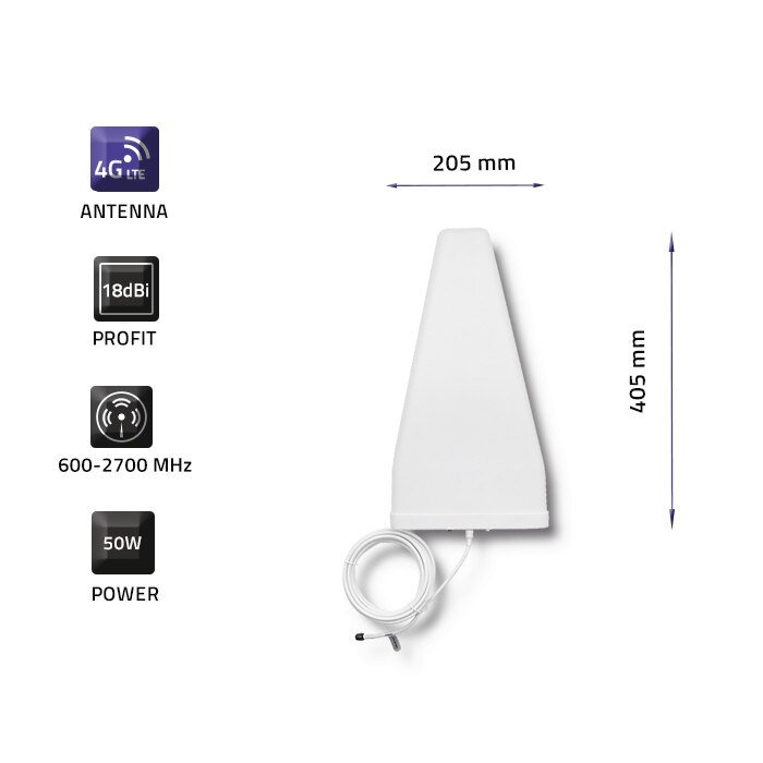 Qoltec 57021 kaina ir informacija | TV antenos ir jų priedai | pigu.lt