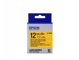 Epson Label Cartridge LK-4YBW Strong Adhesive Black on Yellow 12mm (9m) • Extra-strength adhesive
• 9mm to 18mm width
• Black text on a yellow, white or transparent background
• Epson labels are designed to last
• Durable labels resist water and withstand hot and cold conditions
• Great-value 9-metre label tapes цена и информация | Картриджи для струйных принтеров | pigu.lt