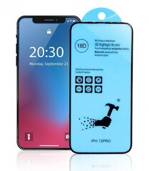 LCD apsauginis stikliukas 18D Airbag Shockproof, skirtas Apple iPhone 12 Pro Max kaina ir informacija | Apsauginės plėvelės telefonams | pigu.lt