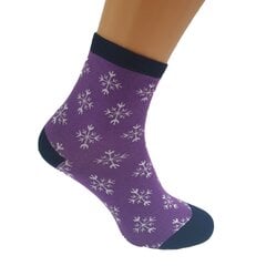 Kojinės su snaigėmis moterims, violetinės kaina ir informacija | Moteriškos kojinės | pigu.lt