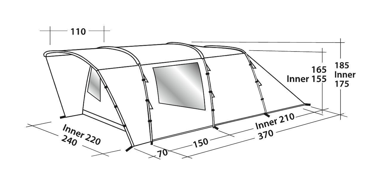 Palapinė Easy Camp Palmdale 400, mėlyna kaina ir informacija | Palapinės | pigu.lt