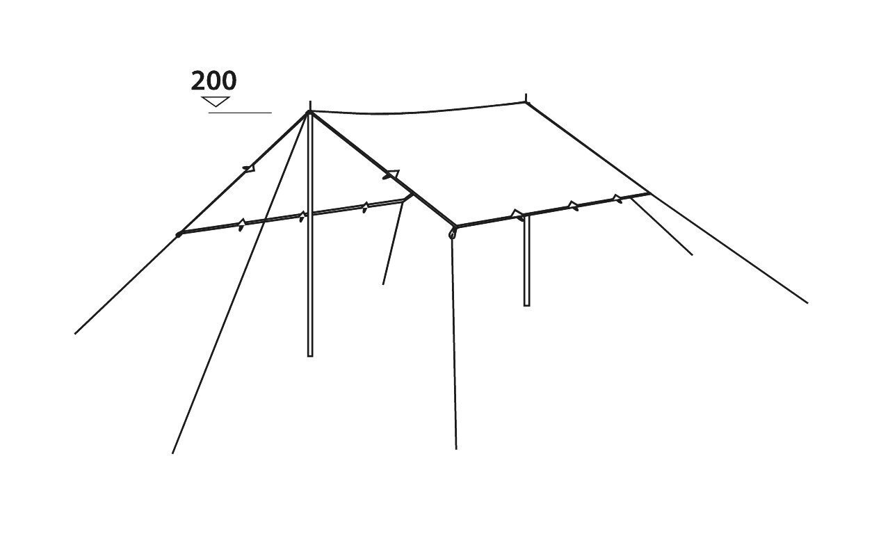 Pavesinė-stogelis palapinei Easy Camp Tarp, 3x3 m kaina ir informacija | Palapinės | pigu.lt
