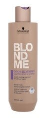 Geltonus plaukus neutralizuojantis šampūnas SCHWARZKOPF BLONDME COOL BLONDES, 300ml цена и информация | Шампуни | pigu.lt