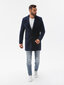 Klasikinis vyriškas paltas Ombre C432, mėlynas kaina ir informacija | Vyriški paltai  | pigu.lt