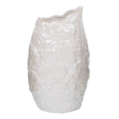 Dekoratyvinė vaza My Home Tropical, balta, 17,4 X 13,4 X 30 cm kaina ir informacija | Vazos | pigu.lt