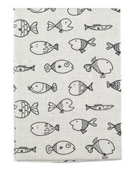 Lininis rankšluostis „Žuvys“ kaina ir informacija | Virtuviniai rankšluosčiai, pirštinės, prijuostės | pigu.lt