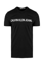 Футболка с коротким рукавом мужская Calvin Klein E LIIN SLIM T Чёрный цена и информация | Футболка мужская | pigu.lt