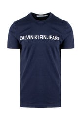 Vyriški marškinėliai trumpomis rankovėmis Calvin Klein E LIIN SLIM T Tamsiai mėlyni kaina ir informacija | Vyriški marškinėliai | pigu.lt