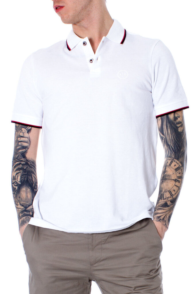 Polo marškinėliai vyrams Armani Exchange BFN G 166231, balti kaina ir informacija | Vyriški marškinėliai | pigu.lt