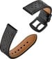 Watch Band Leather Black kaina ir informacija | Išmaniųjų laikrodžių ir apyrankių priedai | pigu.lt