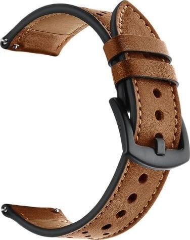 Watch Band Leather Brown цена и информация | Išmaniųjų laikrodžių ir apyrankių priedai | pigu.lt