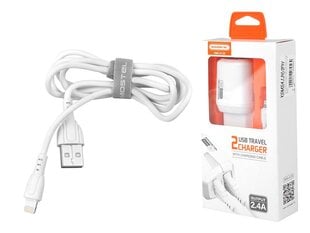 Somostel 2.4A + kabel typ-C USB-C 2400mAh 2xUSB Dual SMS-A139 цена и информация | Зарядные устройства для телефонов | pigu.lt