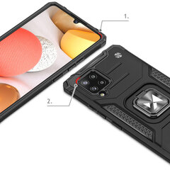 Wozinsky Ring Armor Hybrid Case skirtas Samsung Galaxy A42 5G, raudonas kaina ir informacija | Telefono dėklai | pigu.lt