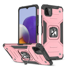 Wozinsky Ring Armor Hybrid Case skirtas Samsung Galaxy A22 4G, rožinis kaina ir informacija | Telefono dėklai | pigu.lt