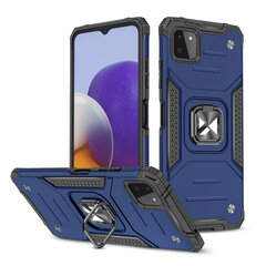 Wozinsky Ring Armor Hybrid Case skirtas Samsung Galaxy A22 4G, mėlynas kaina ir informacija | Telefono dėklai | pigu.lt