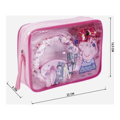 Tualeto krepšys su aksesuarais Peppa Pig Spalvotas Multikompozicija (22,5 x 16,5 x 6 cm) (11 pcs) kaina ir informacija | Aksesuarai vaikams | pigu.lt