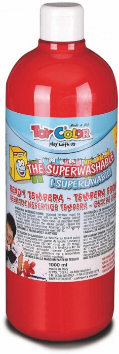 Gouache Tempera dažai ToyColor - superplaunami |1000ml | raudona kaina ir informacija | Piešimo, tapybos, lipdymo reikmenys | pigu.lt