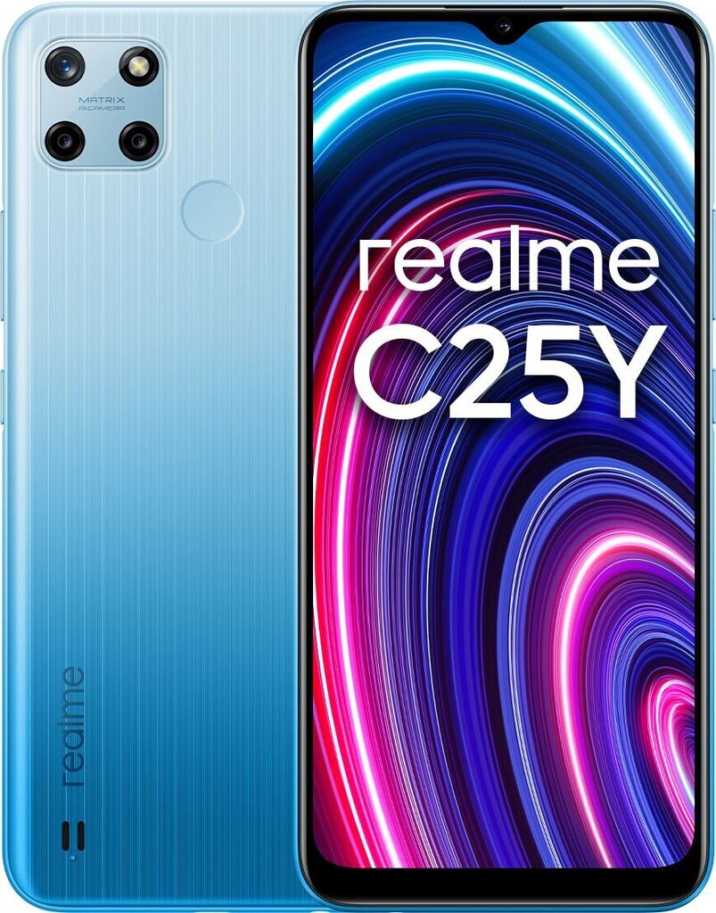 Realme C25Y, 128 GB, Dual SIM, Blue kaina ir informacija | Mobilieji telefonai | pigu.lt