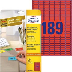 Маленькие этикетки Avery, красные, 4x10 мм цена и информация | Канцелярские товары | pigu.lt