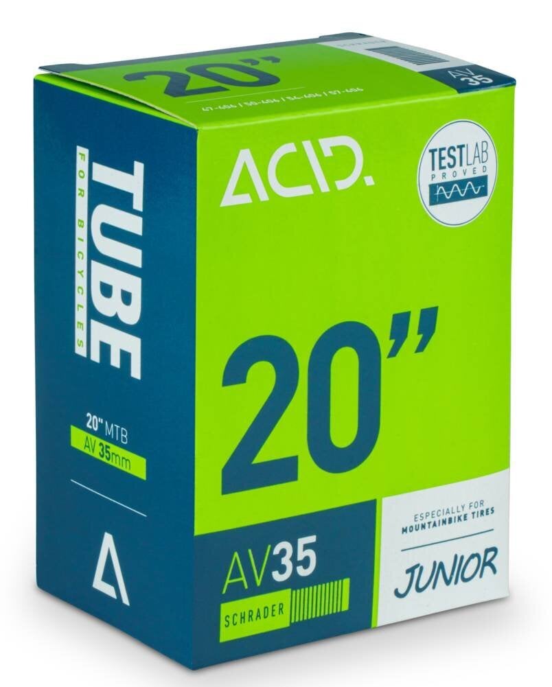 Dviračio kamera Acid Junior/MTB AV 35mm, 20" цена и информация | Dviračių kameros ir padangos | pigu.lt