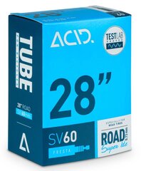 Dviračio kamera Acid, 28" Road Super Lite SV 60 mm kaina ir informacija | Dviračių kameros ir padangos | pigu.lt