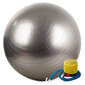 Gimnastikos kamuolys su pompa, 65 cm, pilkas kaina ir informacija | Gimnastikos kamuoliai | pigu.lt