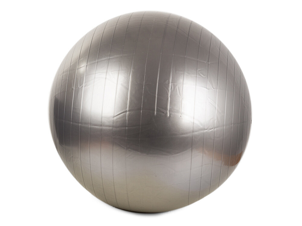 Gimnastikos kamuolys su pompa, 65 cm, pilkas цена и информация | Gimnastikos kamuoliai | pigu.lt
