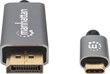 Kabelis adapteris Manhattan USB-C į DisplayPort DP Alt Mode 8K 2m, juodas kaina ir informacija | Laidai telefonams | pigu.lt