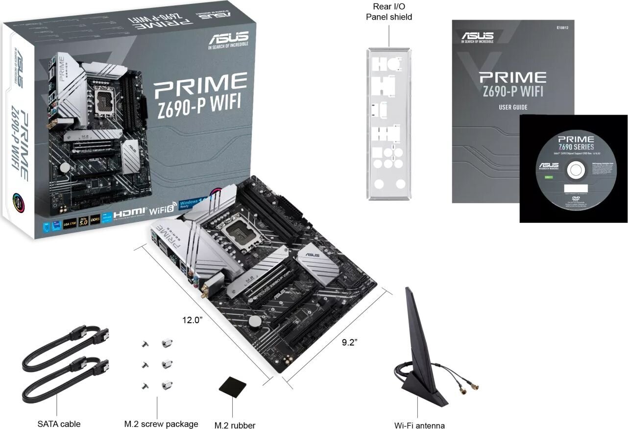 Asus PRIME Z690-P WIFI kaina ir informacija | Pagrindinės plokštės | pigu.lt