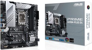 Asus PRIME Z690M-PLUS D4 kaina ir informacija | Pagrindinės plokštės | pigu.lt